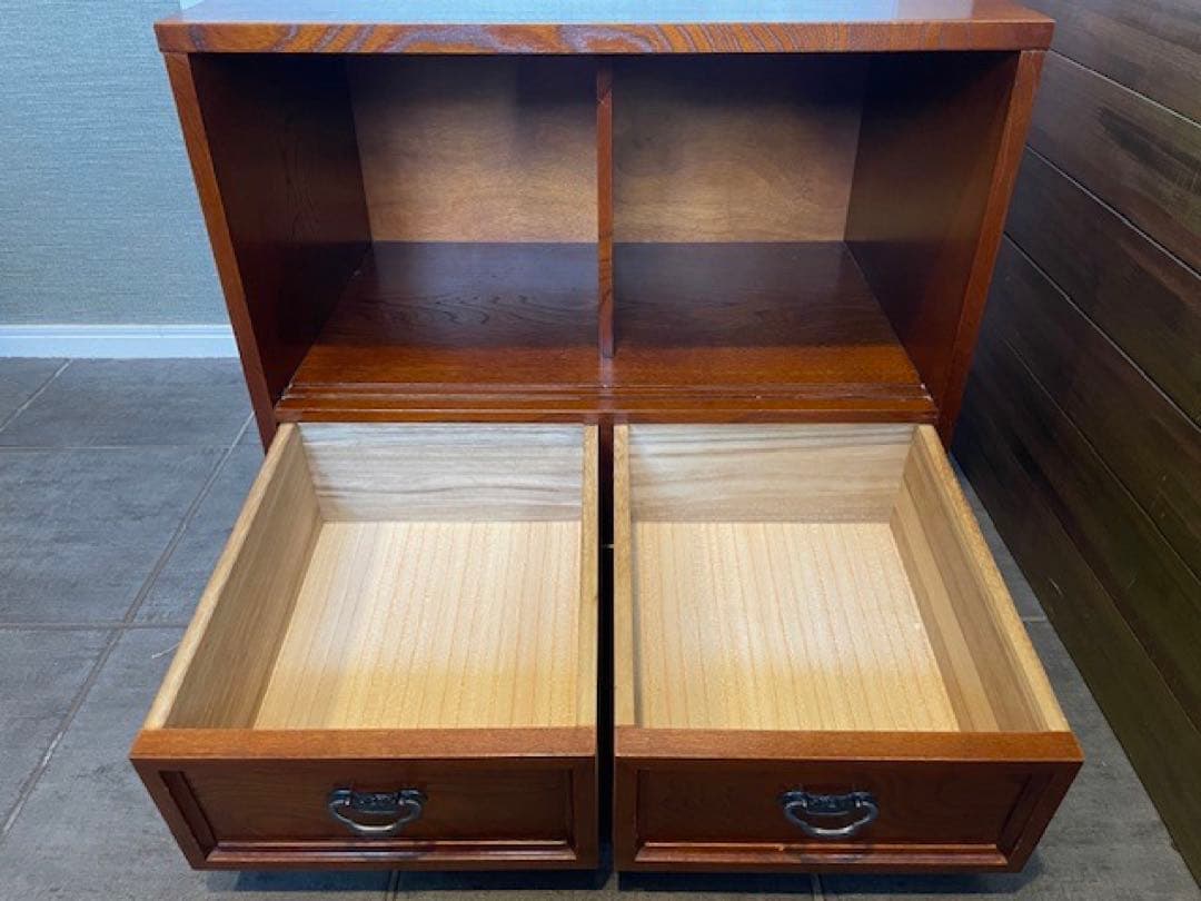 超美品◾️欅材のキレイな木目　茶箪笥/茶タンス　和箪笥サイドボード/ベッドサイド