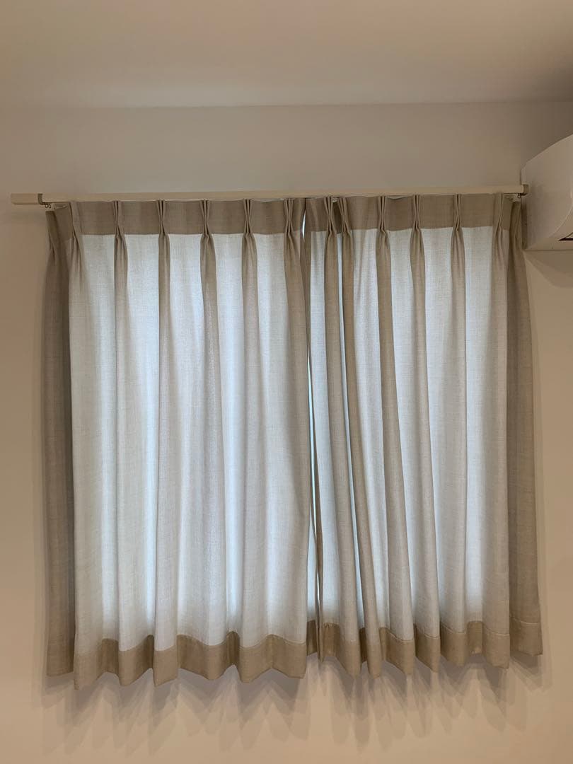 カーテン　オーダーメイドカーテン　遮光　断熱 節電効果 減音 ベージュ　フック
