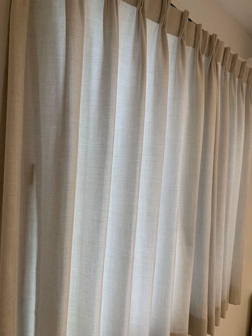 カーテン　オーダーメイドカーテン　遮光　断熱 節電効果 減音 ベージュ　フック