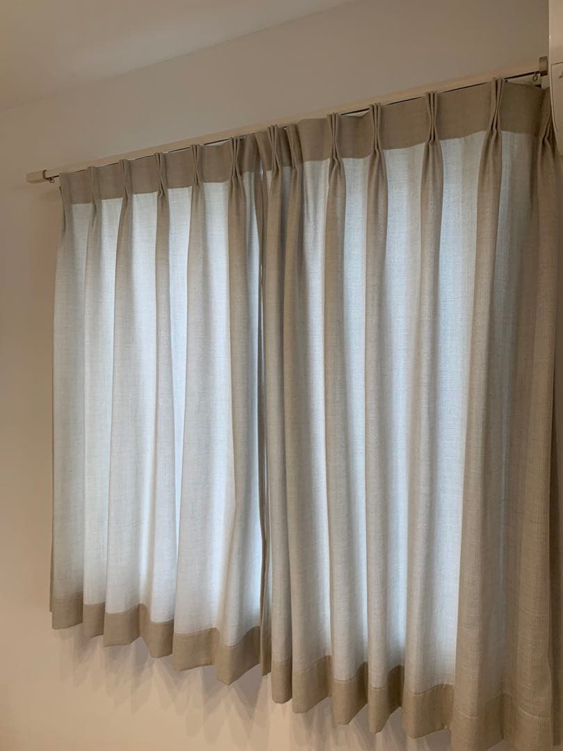 カーテン　オーダーメイドカーテン　遮光　断熱 節電効果 減音 ベージュ　フック