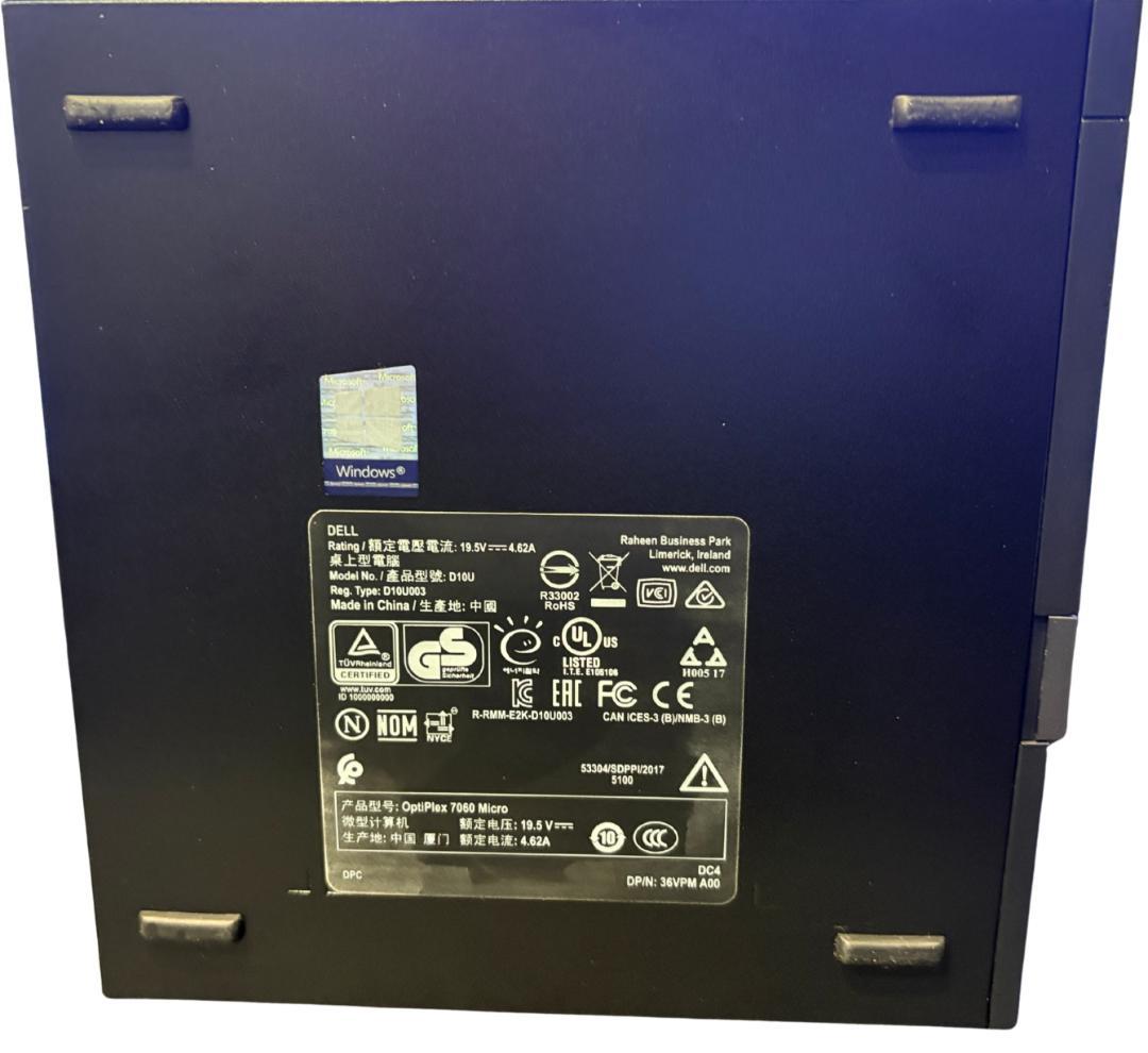 メ*4様 OptiPlex 7060micro i5-8500T/8GB/SSD