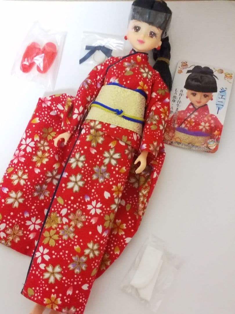 ❤1998年桂由美プロデュース❤旧タカラジェニー　着物ジェニー赤桜♥箱無し新品♥