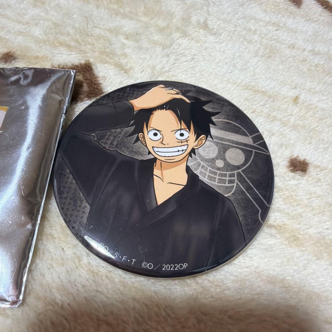ONEPIECE ワンピース　ルフィ 極楽湯 缶バッジ