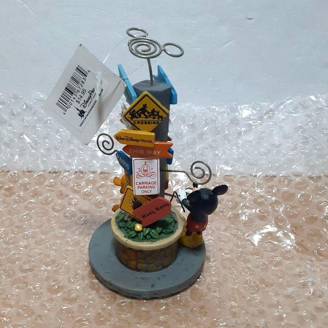 レア　WDW購入　写真立て　ディズニー　ミッキー 標識　プルート フィギュア