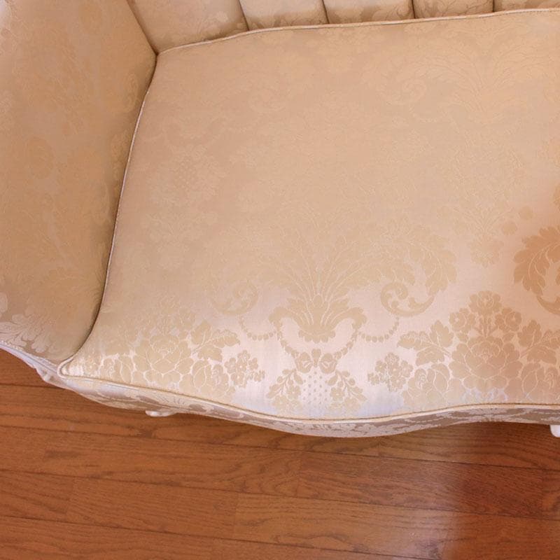 イタリア製 2人掛けソファ シャンパンゴールド ファブリック 602-853