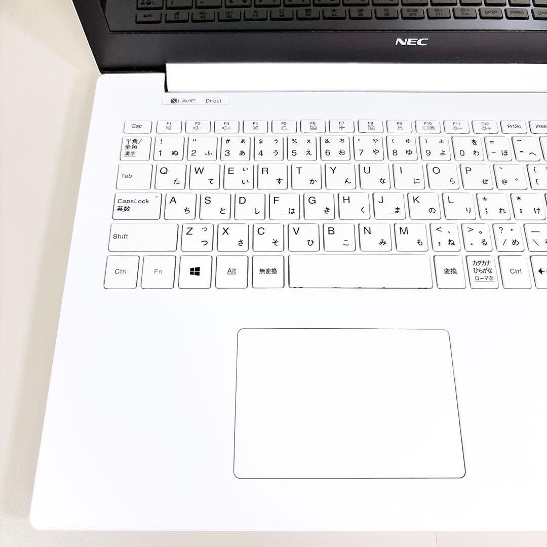 大容量でたっぷり保存☆メモリ8GB 第7世代 カメラ 白 ノートパソコン NEC