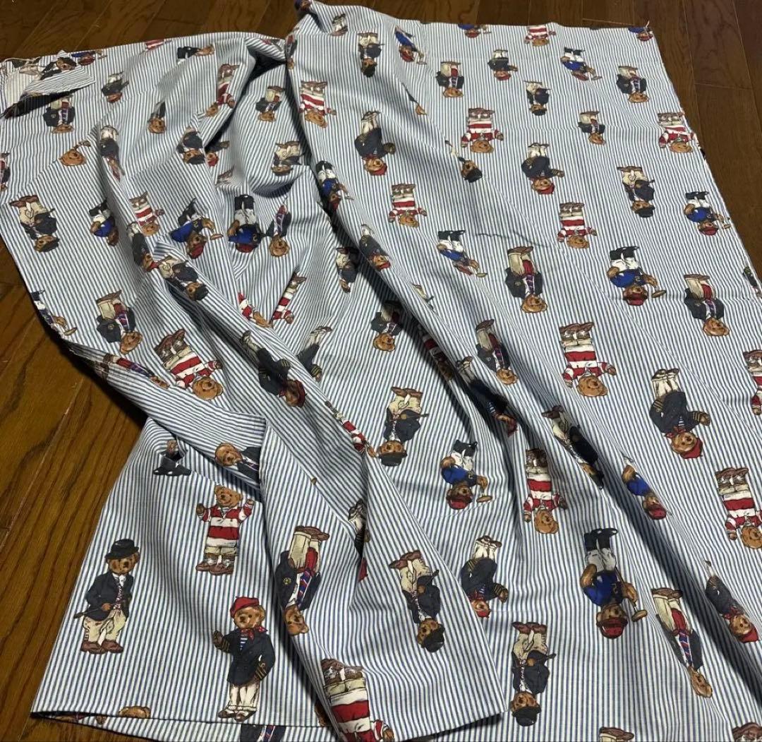 ラルフローレンベア アメリカ買い付け大判フラットシーツ