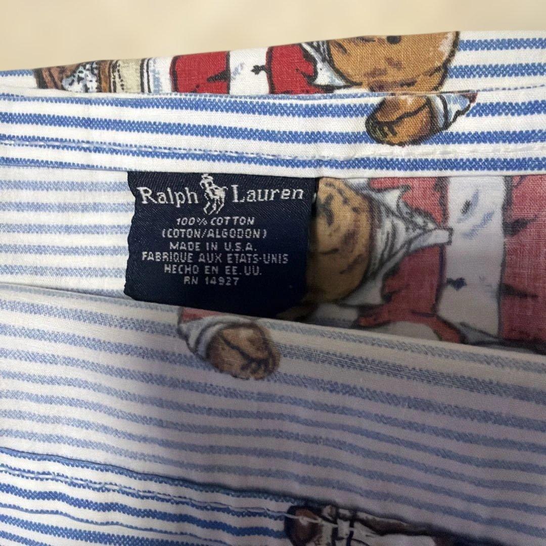 ラルフローレンベア アメリカ買い付け大判フラットシーツ