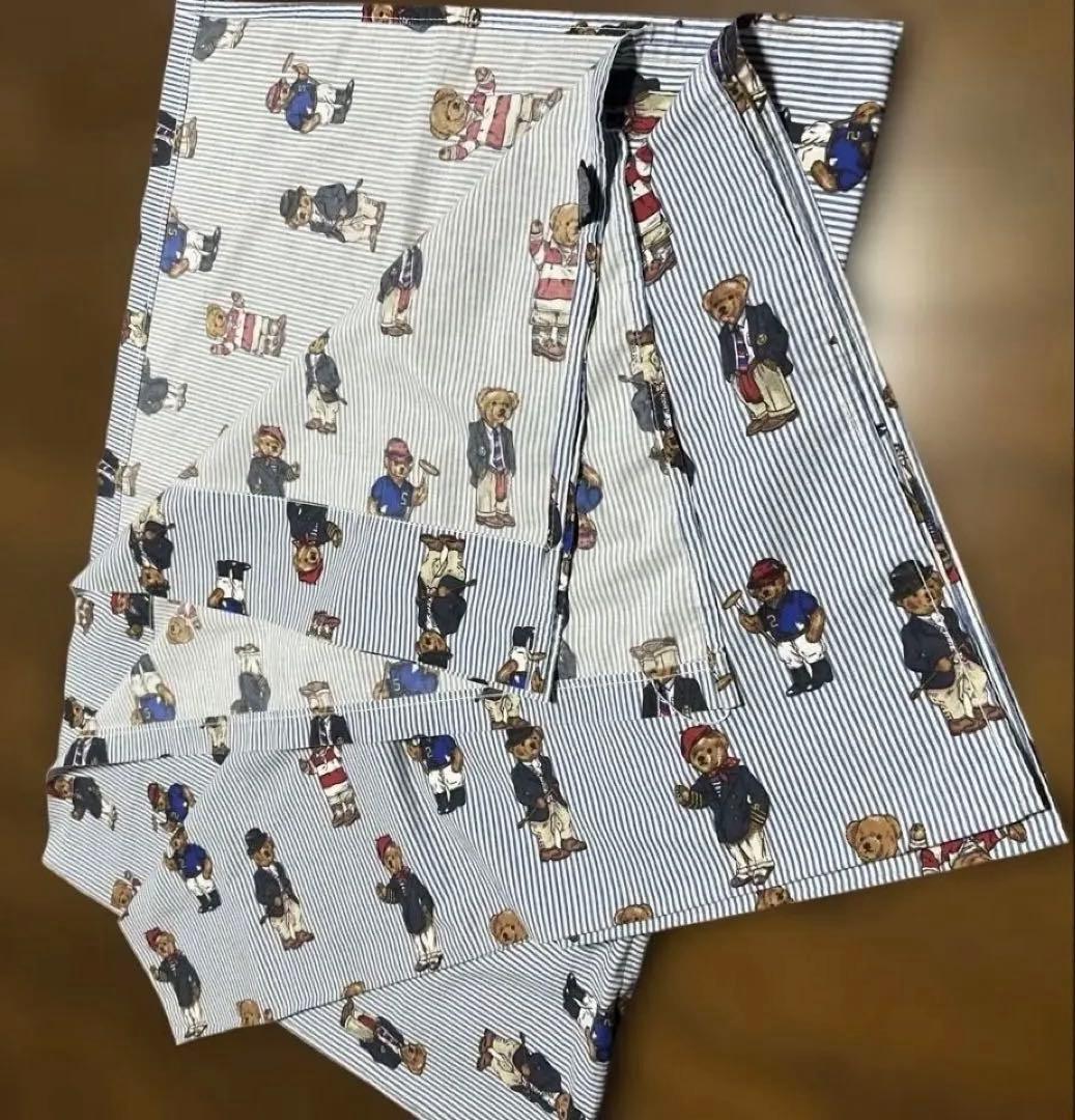 ラルフローレンベア アメリカ買い付け大判フラットシーツ