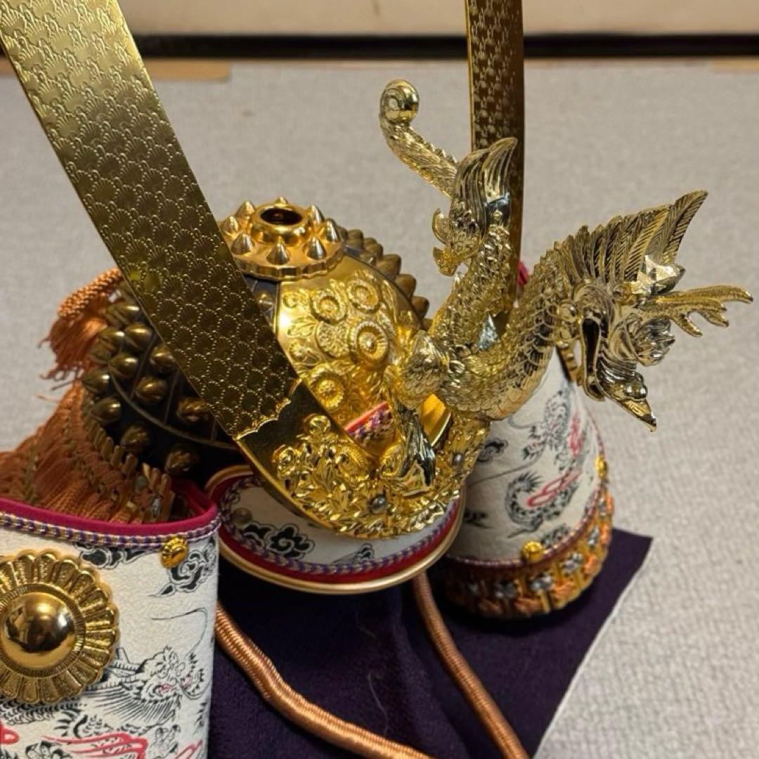 龍玉作 特製御飾兜 錦朱孫威星兜 出雲 極上28号兜