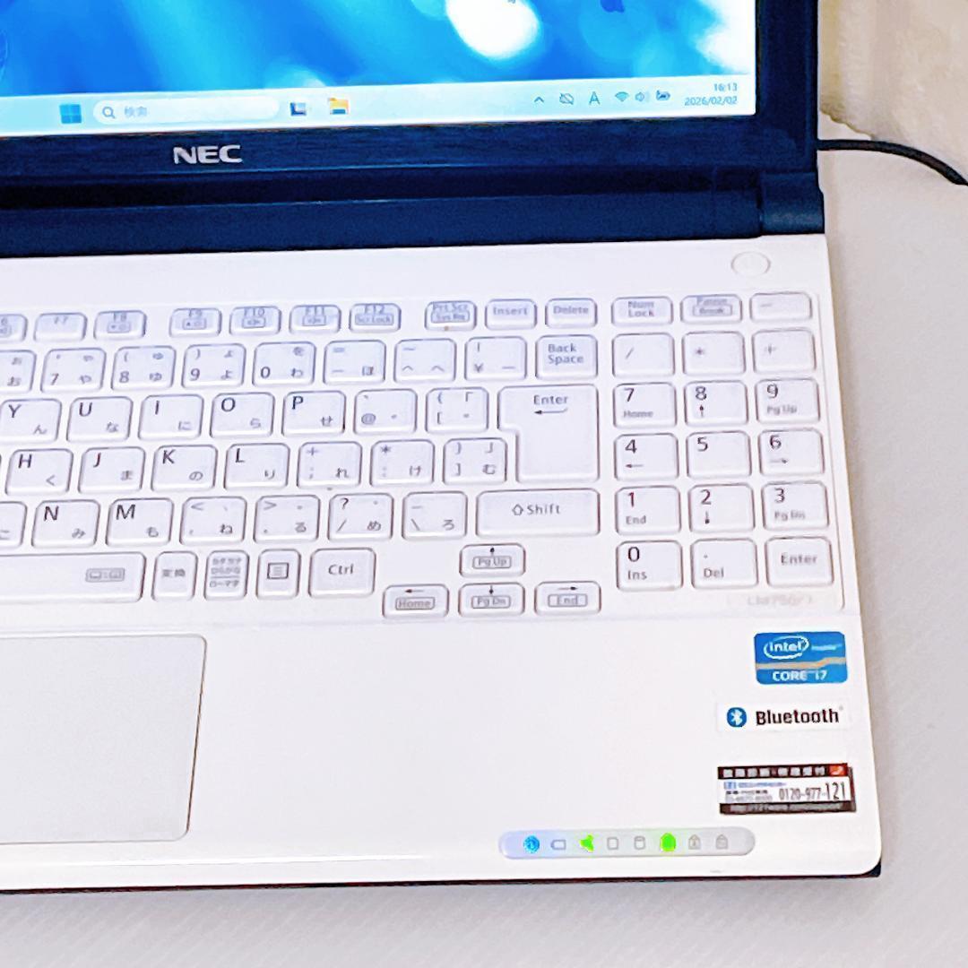 NEC【快速!SSD】ノートパソコン Windows11 Corei7 8GB