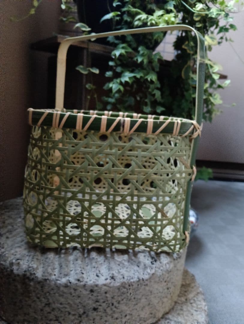竹かご　八つ目編みかご