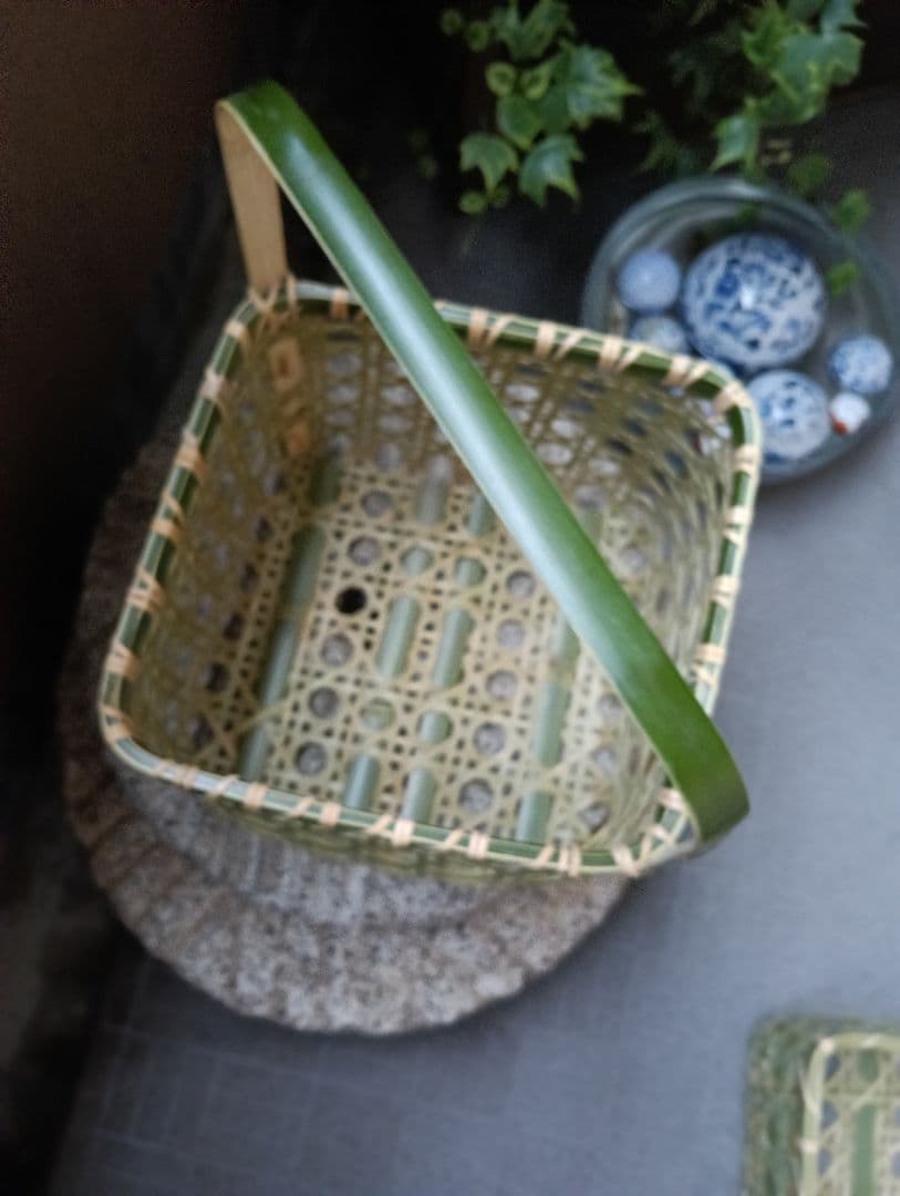 竹かご　八つ目編みかご