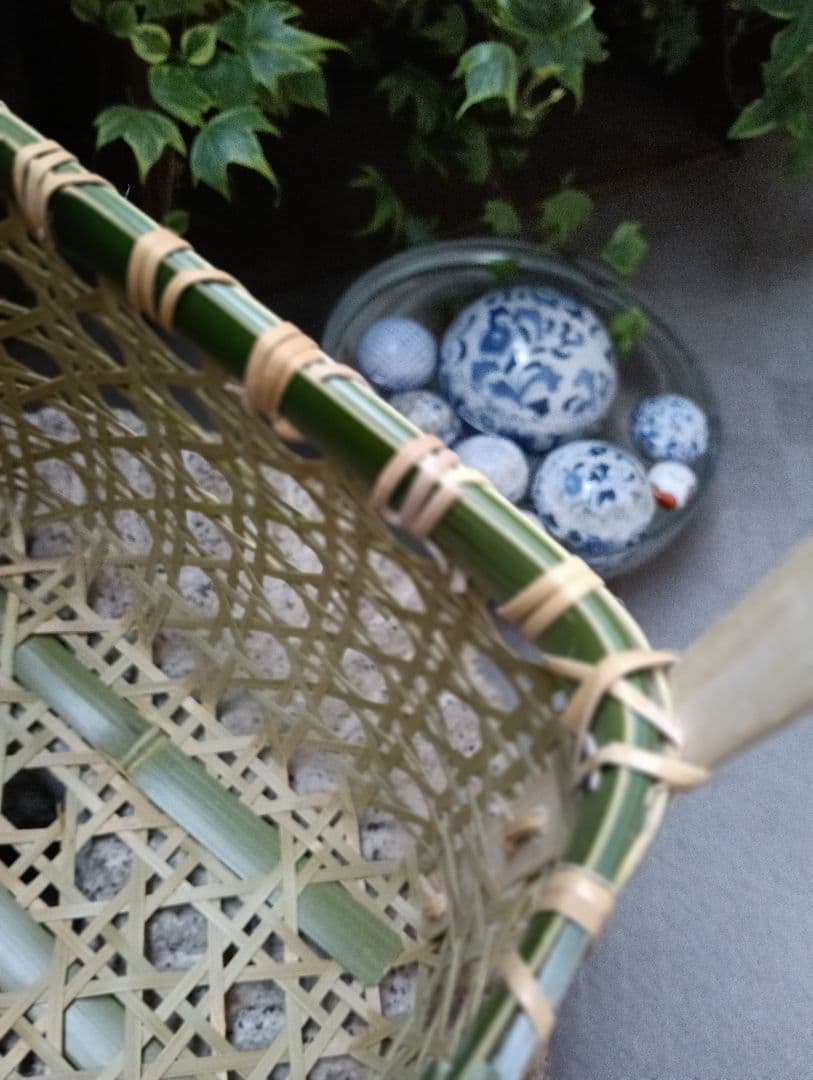 竹かご　八つ目編みかご