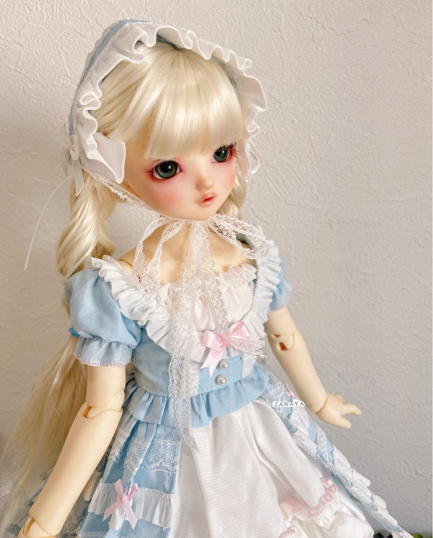 JANAYA ハンドメイド　SDM服　1/4服　水色ワンピース　5点セット