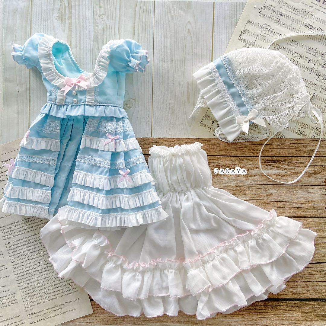 JANAYA ハンドメイド　SDM服　1/4服　水色ワンピース　5点セット