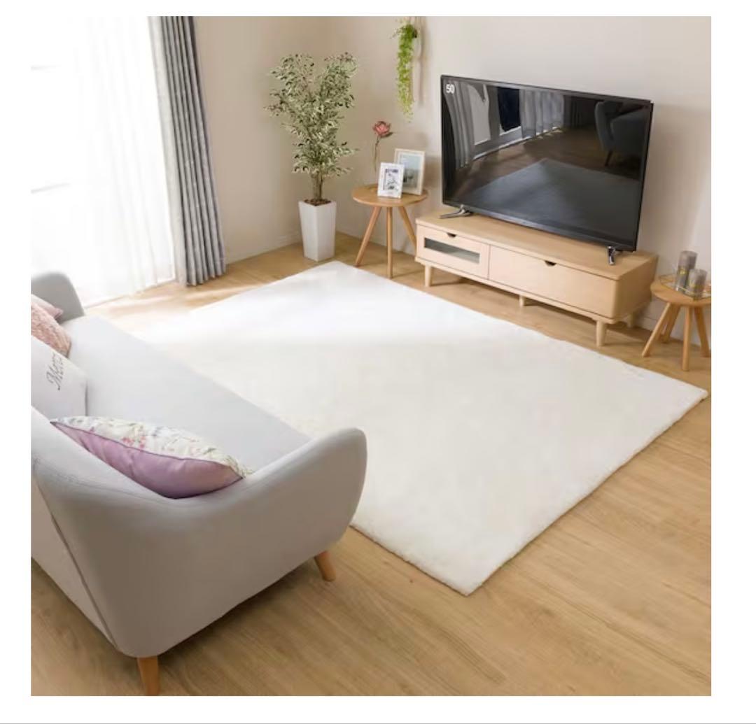 新品　ニトリ　ウサギラグ3　新品未使用　 ラグマット　カーペット　アイボリー