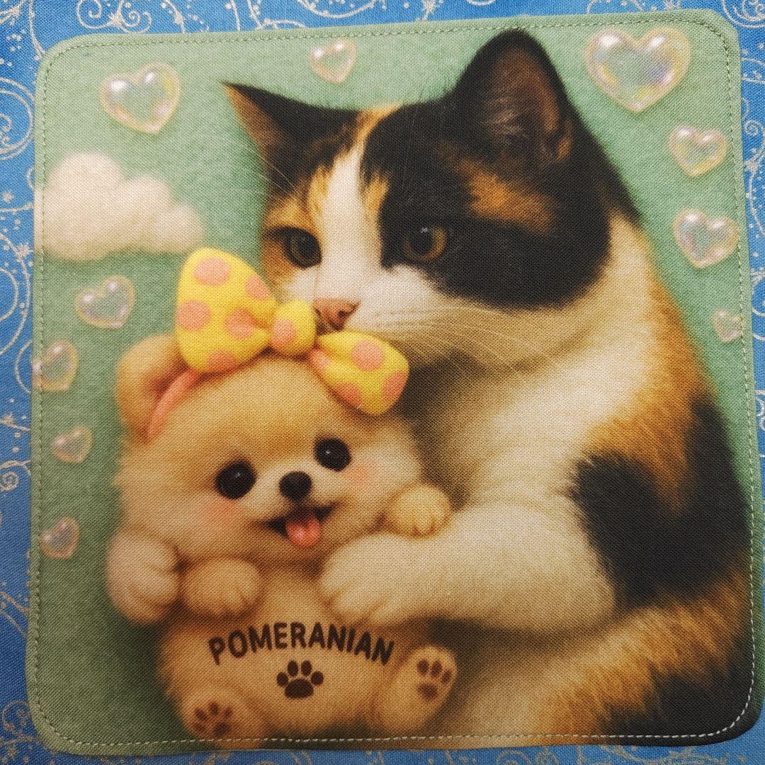 Yourelia　わんこさん柄　4重ハンカチ　ハンドメイド　18枚