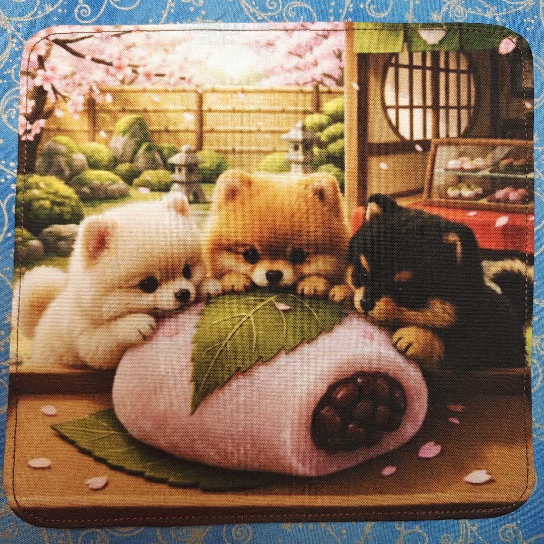 Yourelia　わんこさん柄　4重ハンカチ　ハンドメイド　18枚