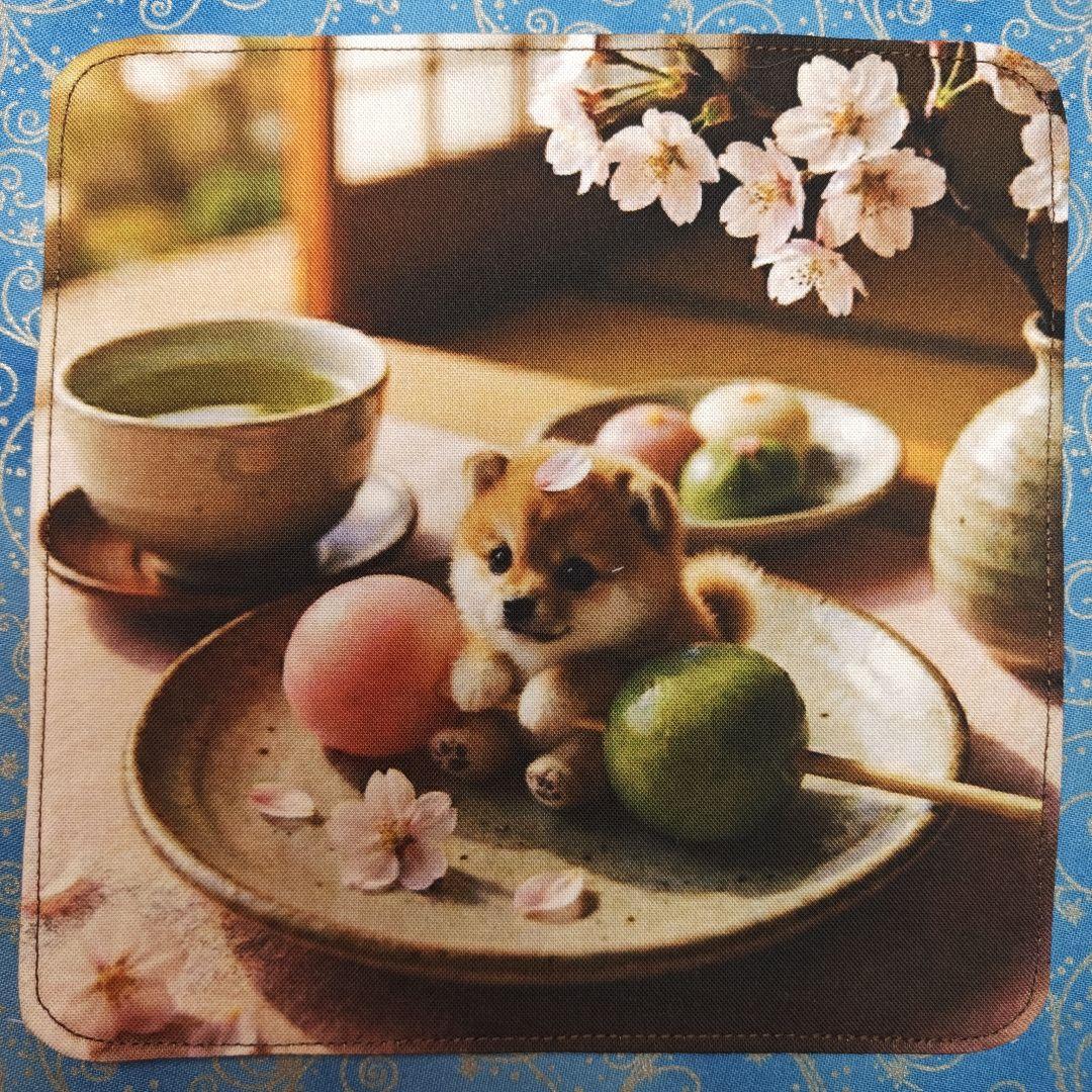 Yourelia　わんこさん柄　4重ハンカチ　ハンドメイド　18枚