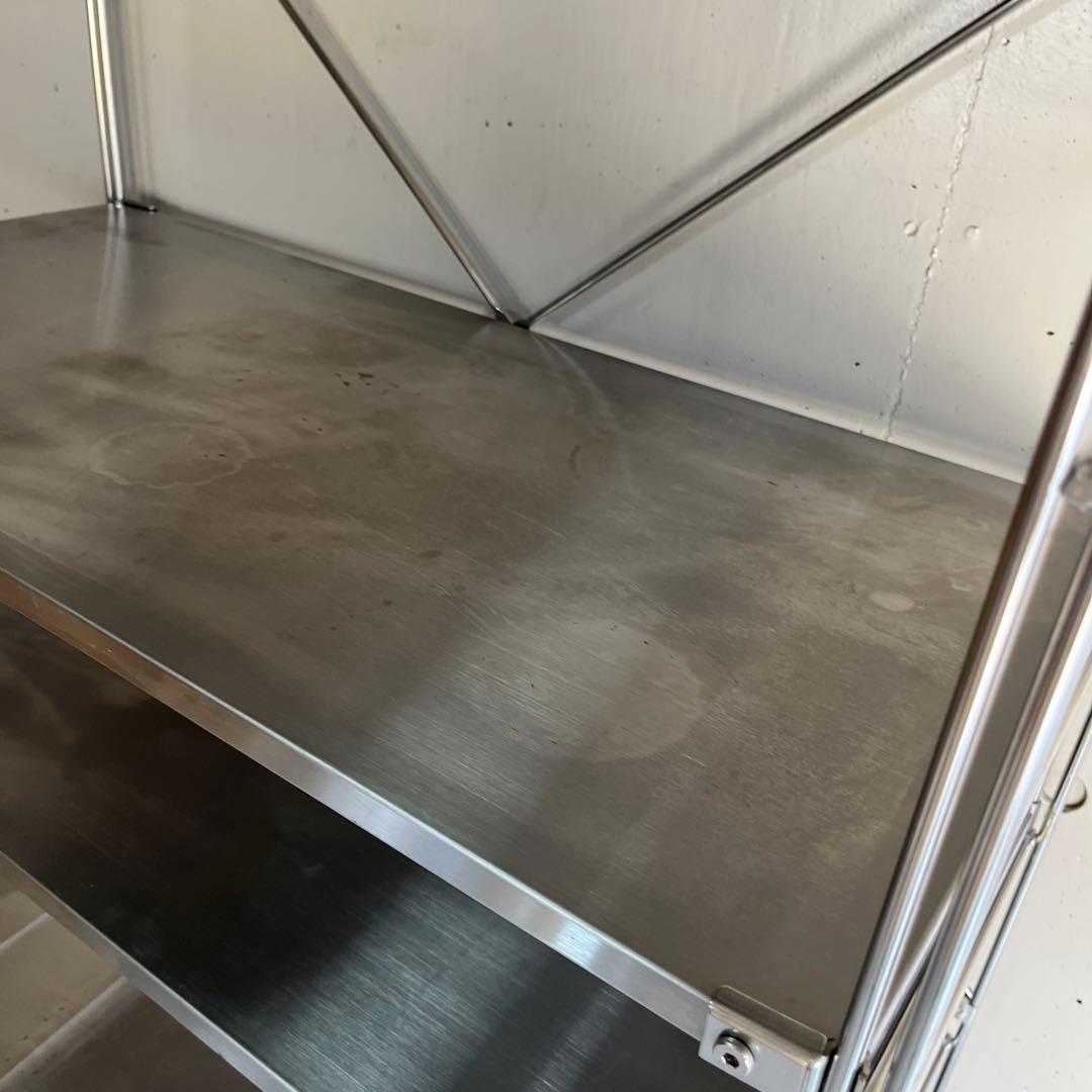 無印★ステンレスユニットシェルフ ステンレス棚セット・追加棚板付