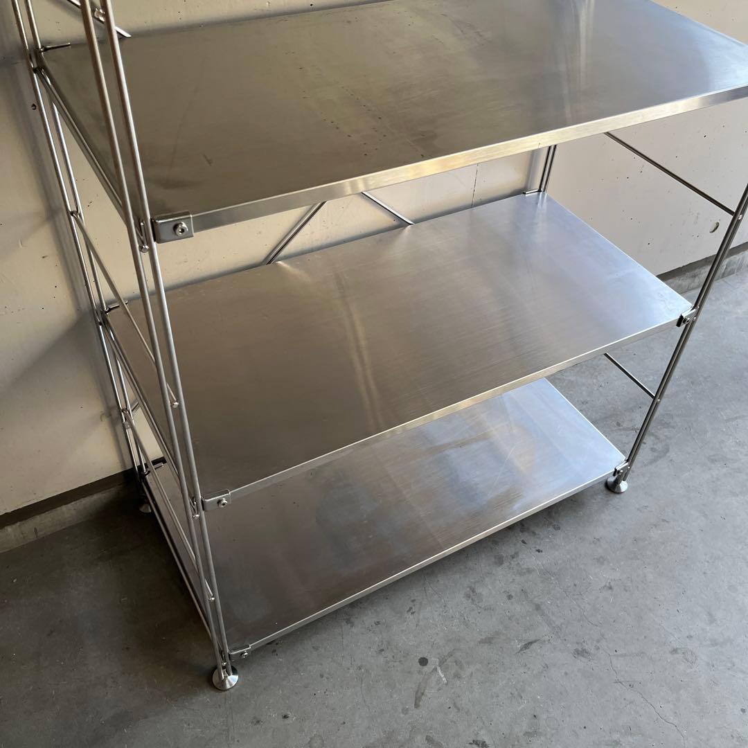 無印★ステンレスユニットシェルフ ステンレス棚セット・追加棚板付