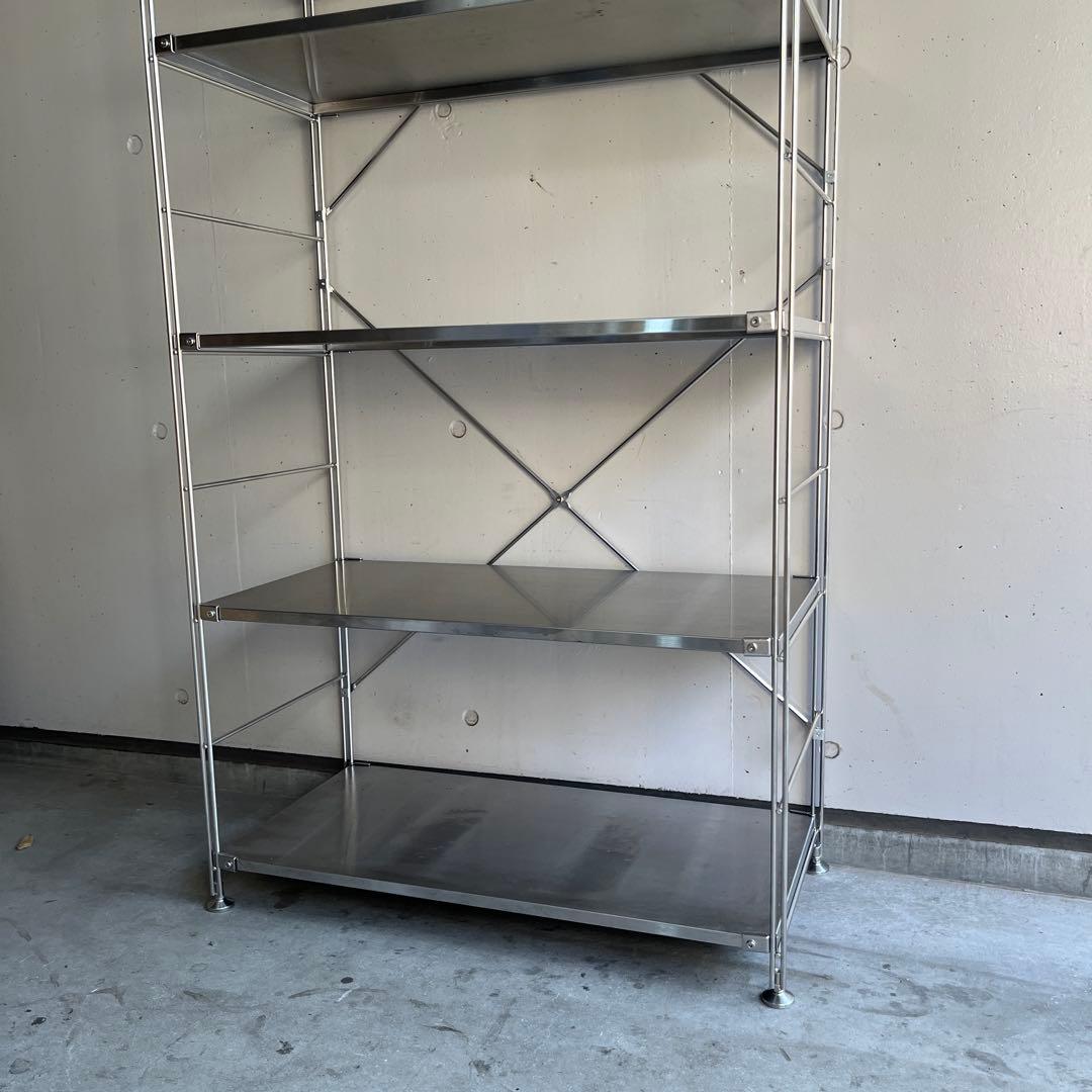 無印★ステンレスユニットシェルフ ステンレス棚セット・追加棚板付