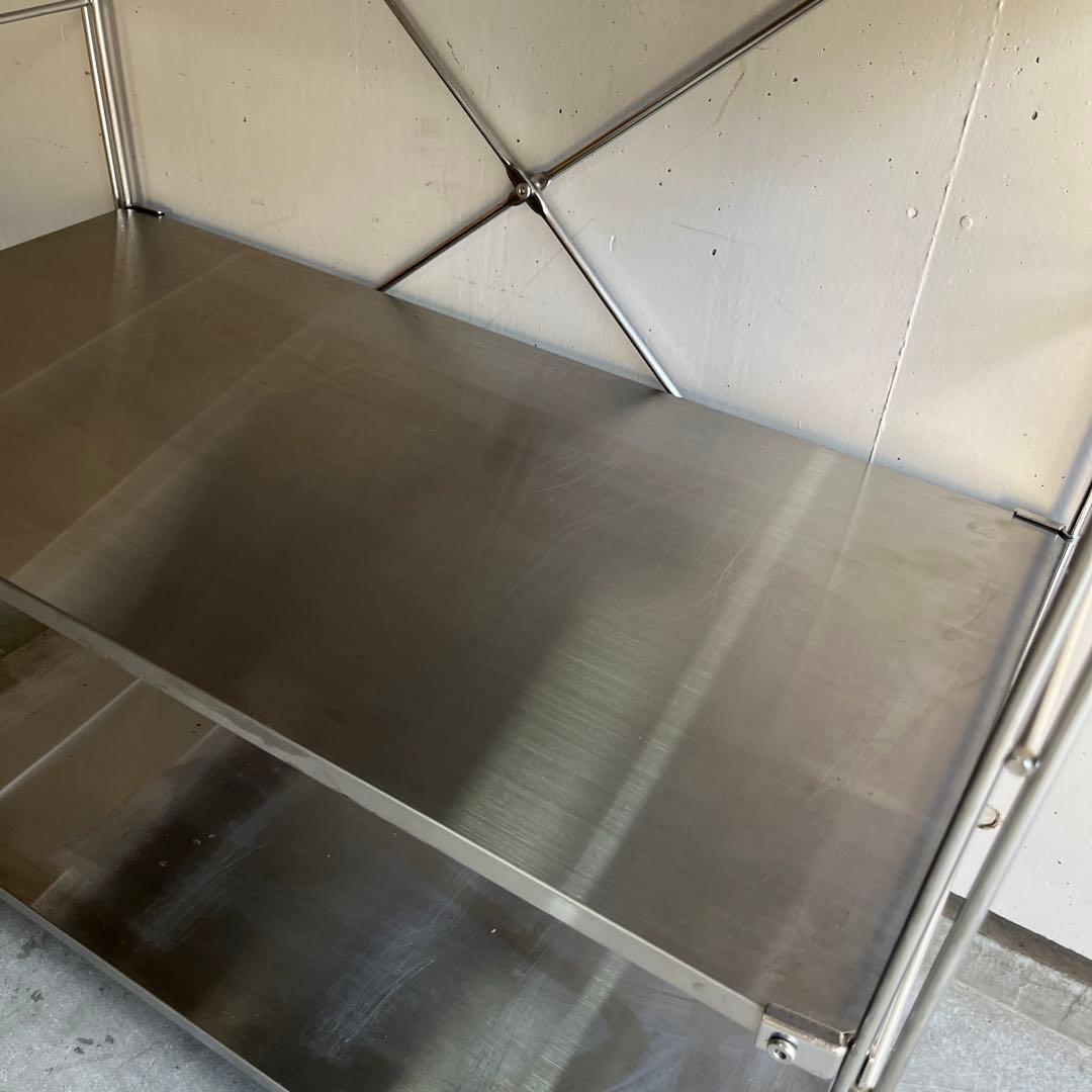 無印★ステンレスユニットシェルフ ステンレス棚セット・追加棚板付