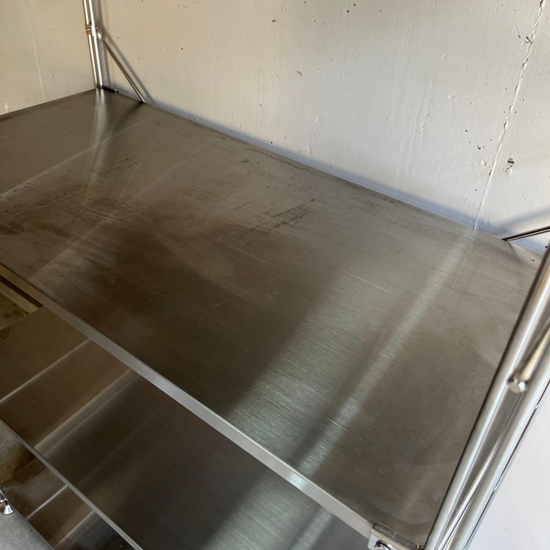 無印★ステンレスユニットシェルフ ステンレス棚セット・追加棚板付