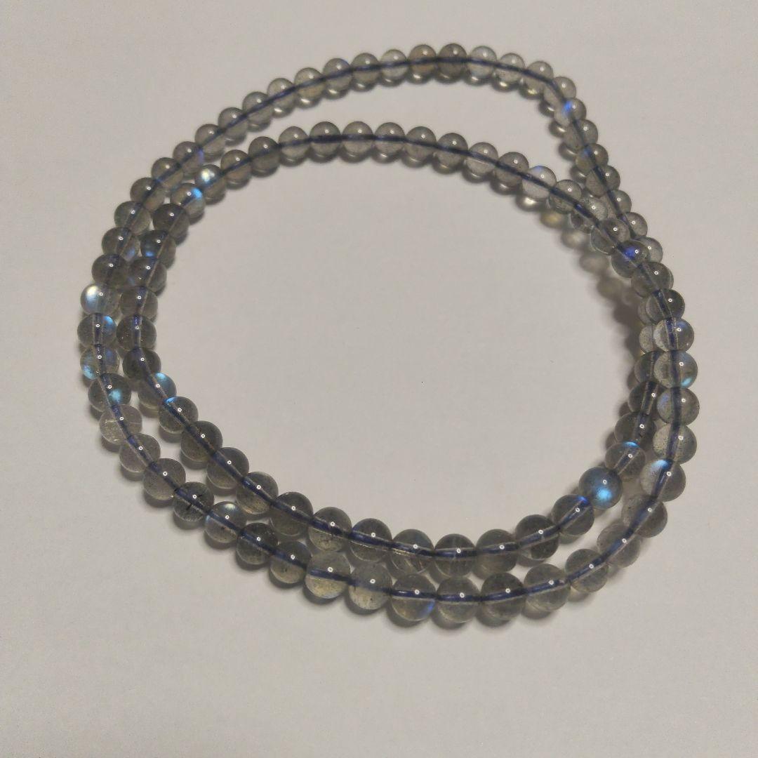 ラブラドナイト　三連　一連に変更可能