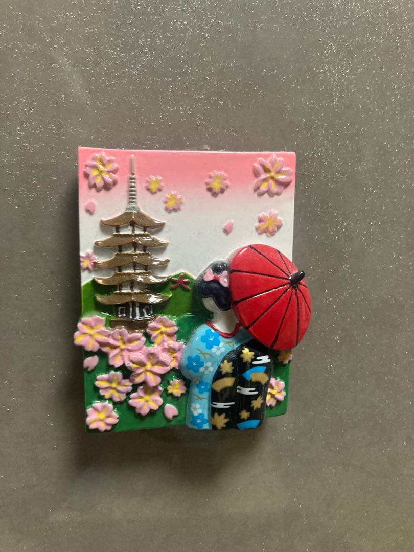 和風桜と五重塔の京都の立体オブジェ