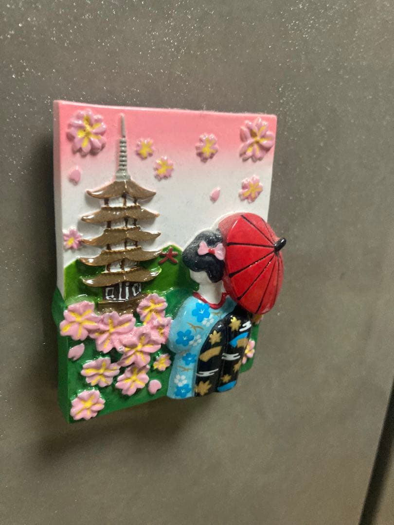 和風桜と五重塔の京都の立体オブジェ