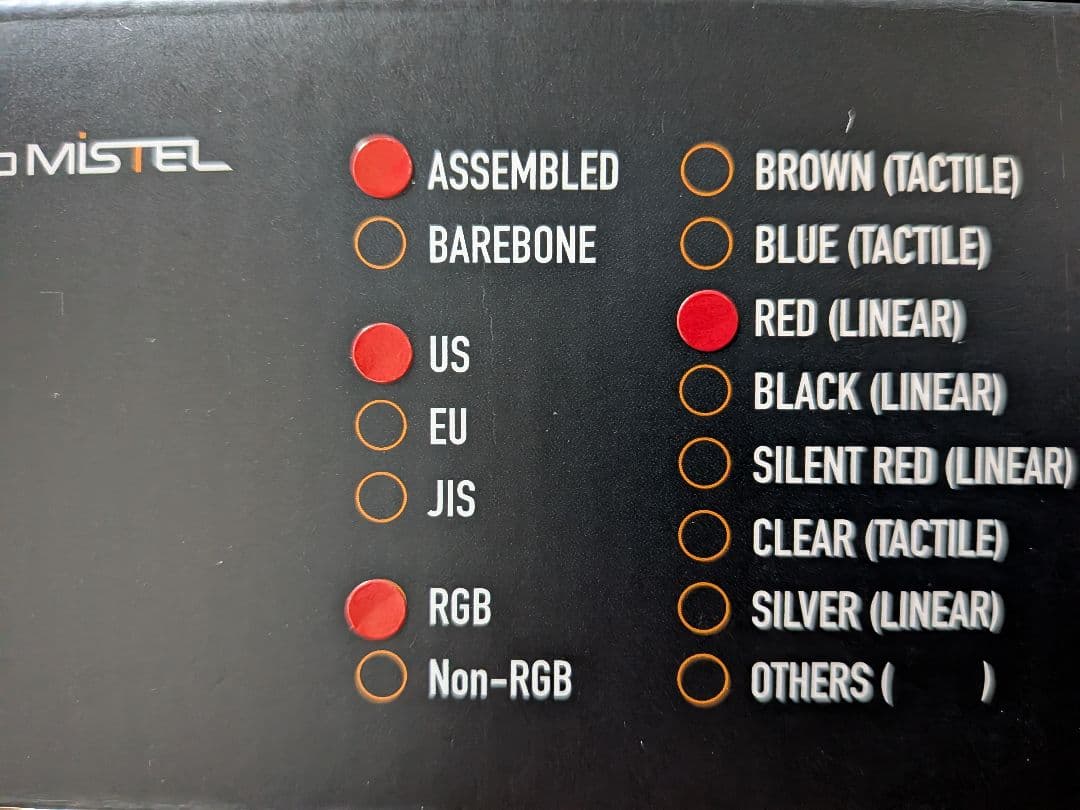 MISTEL MD600 ALPHA 静音赤軸　英字配列