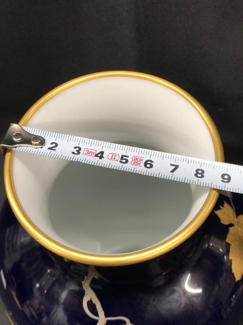 【USED】大倉陶園　金触　ブドウ　葡萄　花瓶　フラワーベース