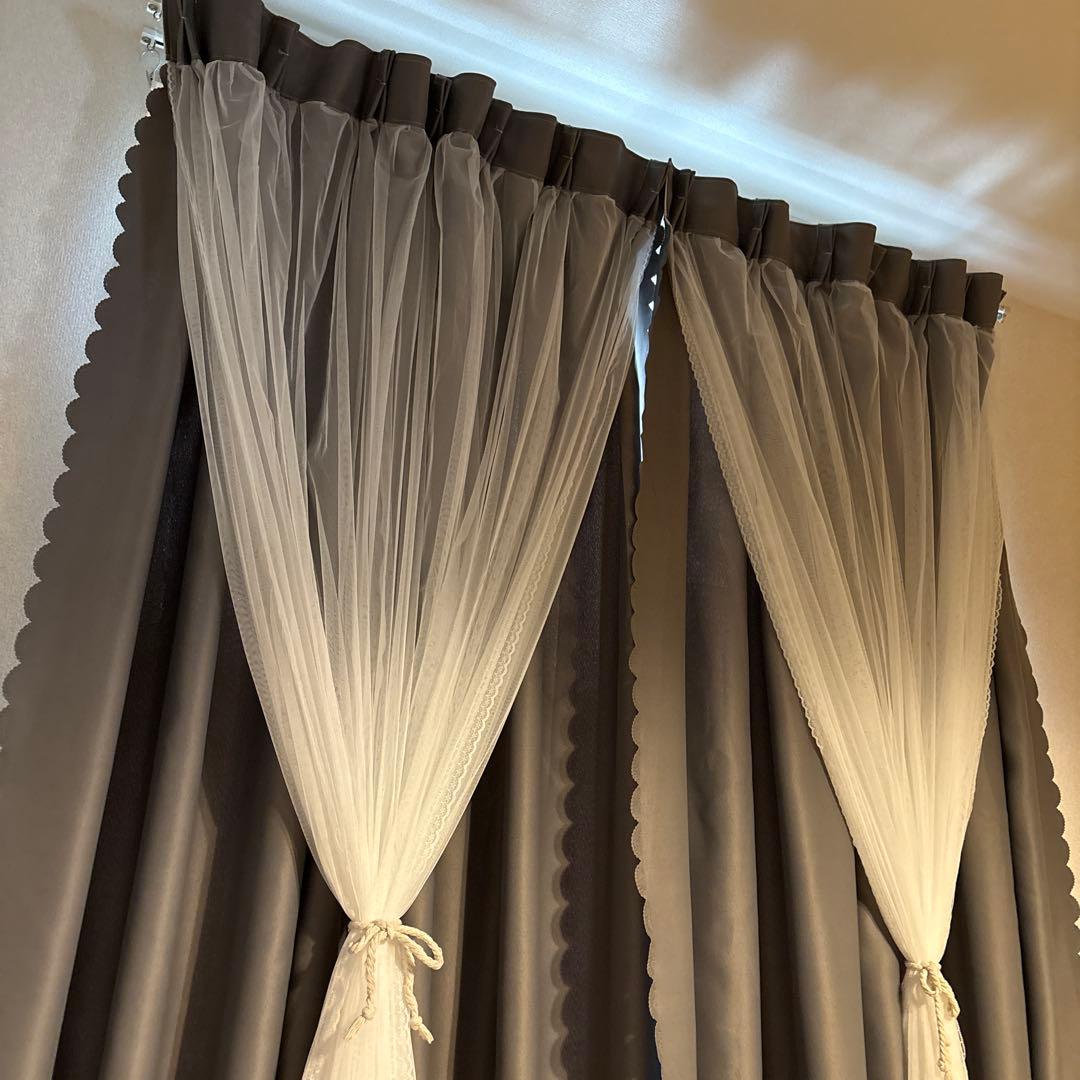 カーテン 1級遮光 防音 遮音 吸音 おしゃれ 無地 2倍ヒダ グレー