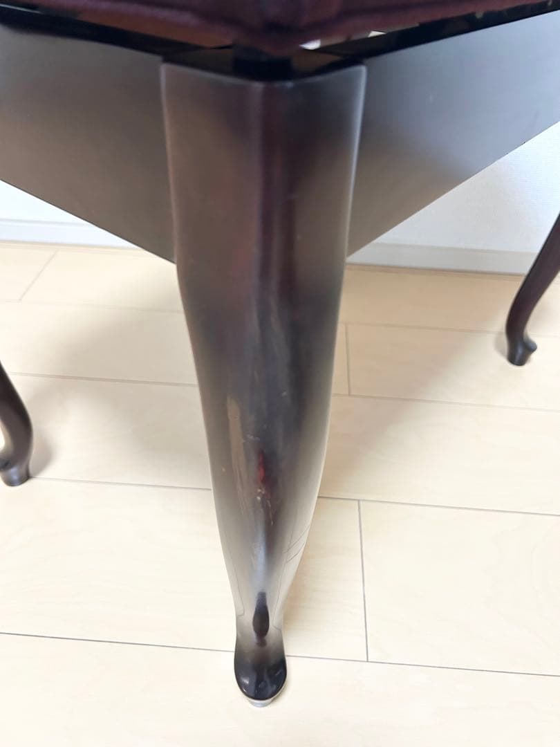 ピアノ椅子　マホガニー　ワインレッド　猫脚　アップライトピアノ　グランドピアノ