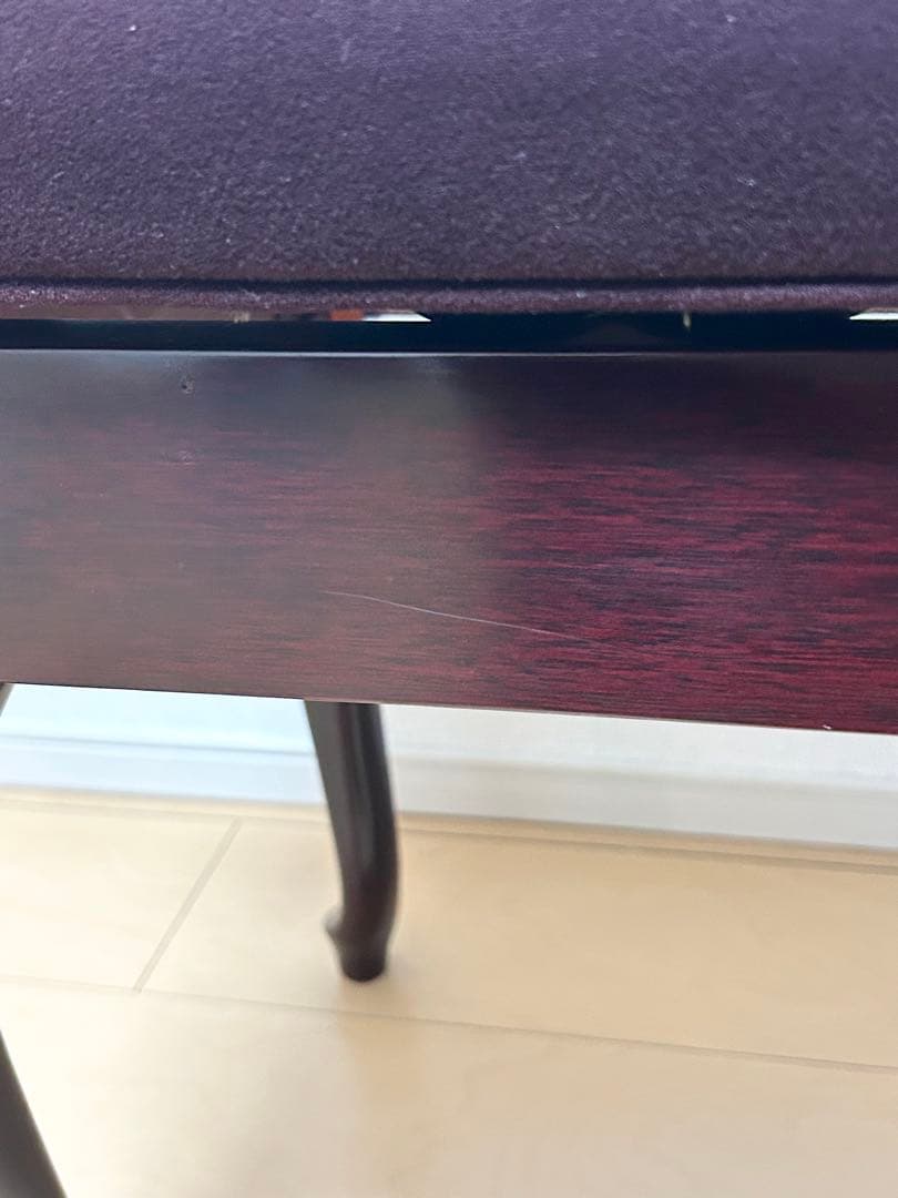 ピアノ椅子　マホガニー　ワインレッド　猫脚　アップライトピアノ　グランドピアノ