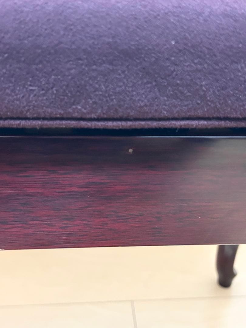 ピアノ椅子　マホガニー　ワインレッド　猫脚　アップライトピアノ　グランドピアノ