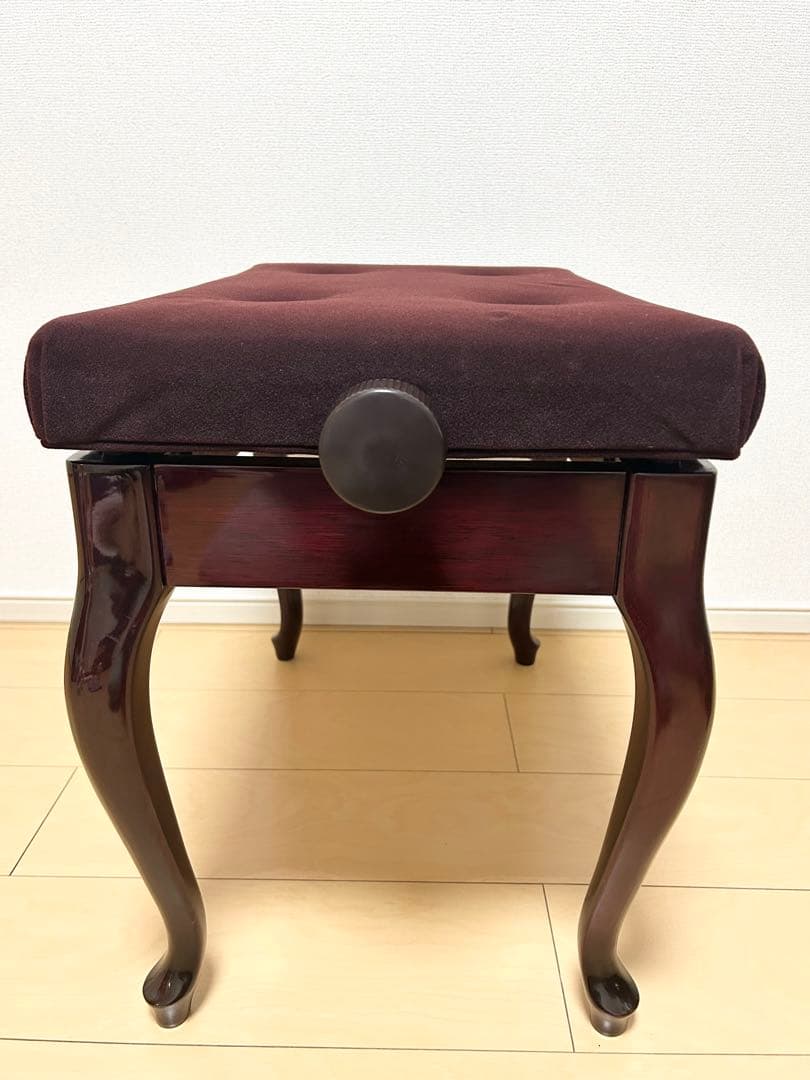 ピアノ椅子　マホガニー　ワインレッド　猫脚　アップライトピアノ　グランドピアノ