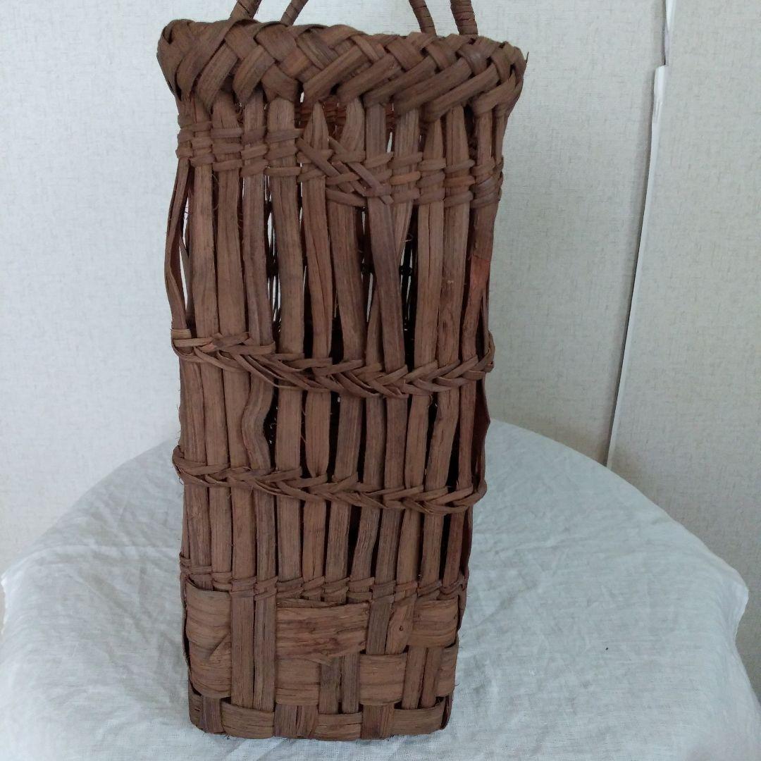 最終値引価格～3/25迄新品未使用「竹虎」 国産山葡萄手提げ籠バック