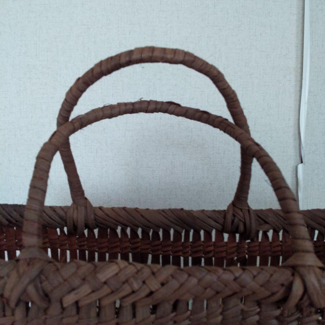 最終値引価格～3/25迄新品未使用「竹虎」 国産山葡萄手提げ籠バック