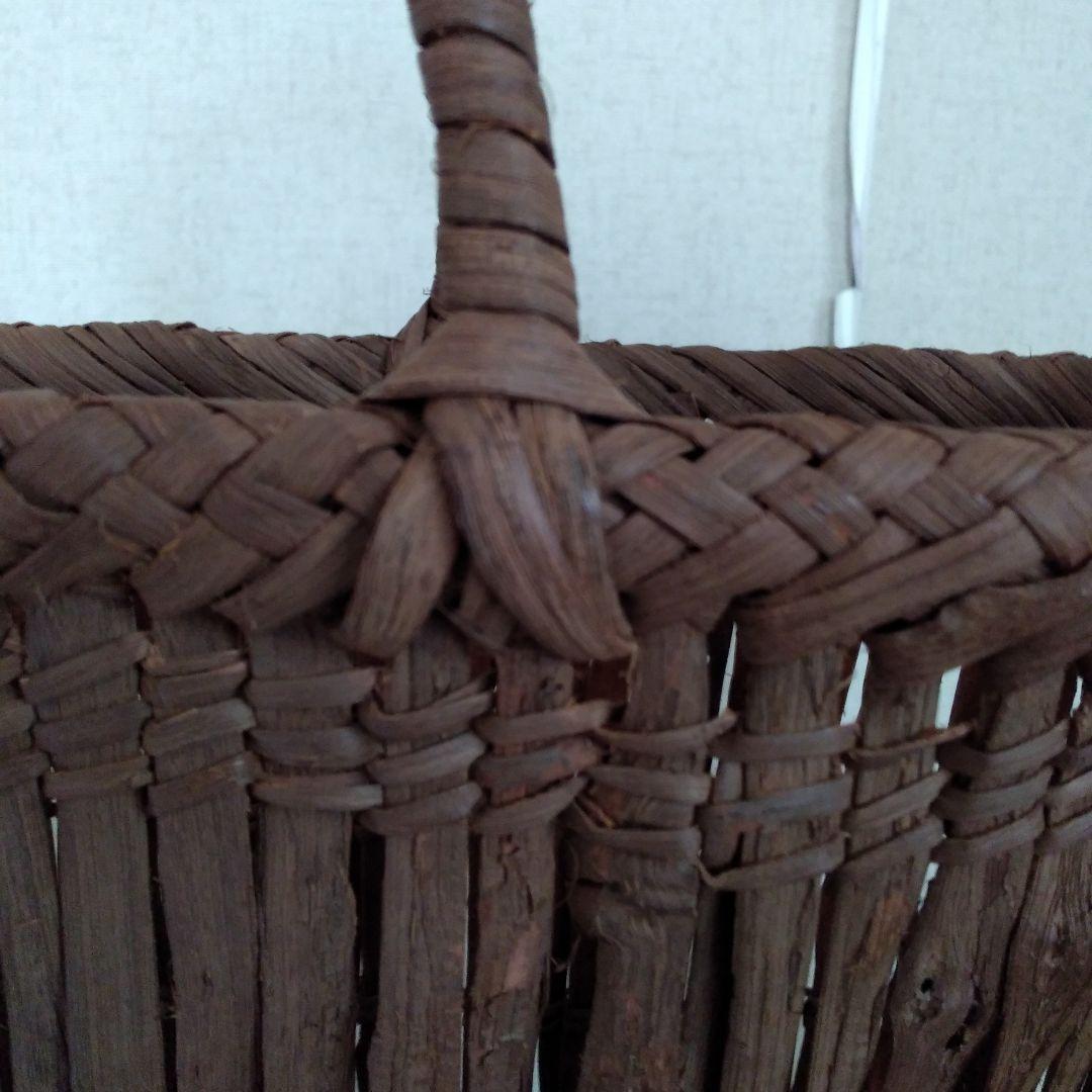 最終値引価格～3/25迄新品未使用「竹虎」 国産山葡萄手提げ籠バック