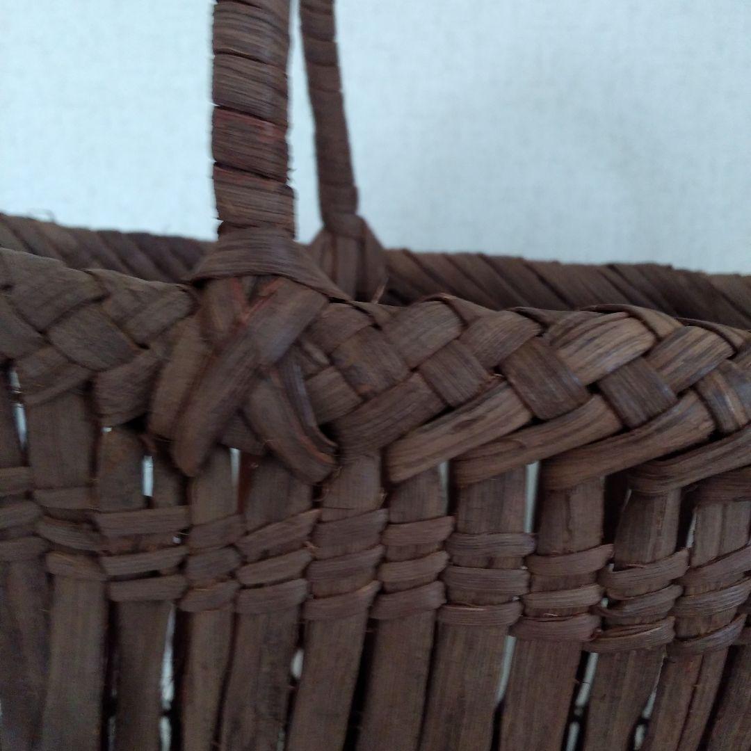 最終値引価格～3/25迄新品未使用「竹虎」 国産山葡萄手提げ籠バック