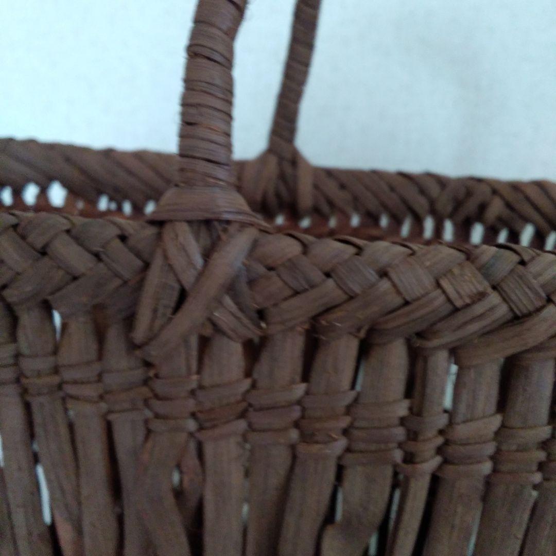 最終値引価格～3/25迄新品未使用「竹虎」 国産山葡萄手提げ籠バック