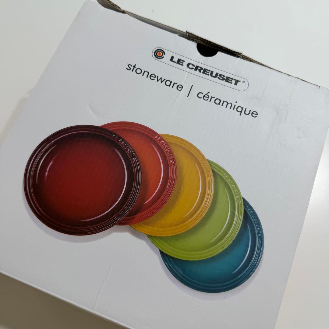 LE CREUSET ル・クルーゼ ストーンウェア 皿 5枚セット 23cm