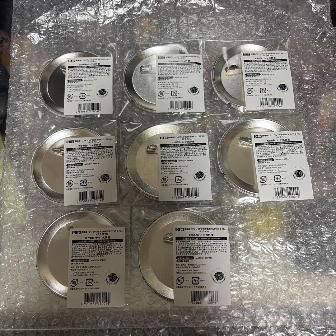 ゾンビランドサガゆめぎんがパラダイス　くじ引き堂　大きめ　缶バッジ　水野愛