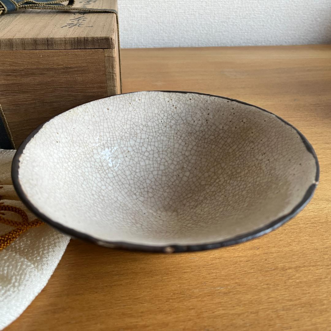 志野織部茶碗 宋代写の緊張感ある造形 箱・仕覆付