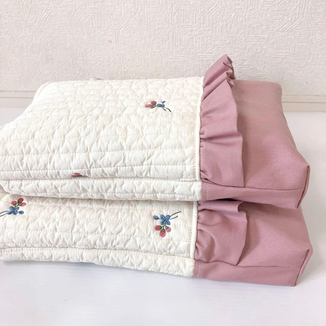 レッスンバッグ 上履き入れ　ヌビ　木の実刺繍