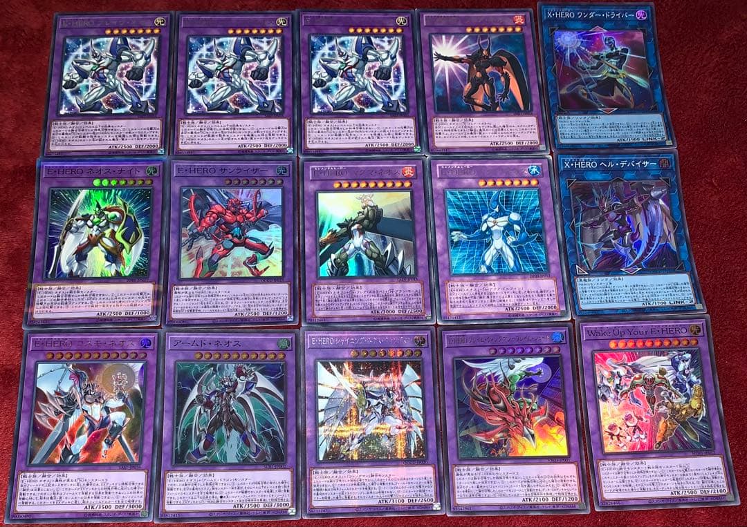 遊戯王　本格構築HEROネオスデッキ40枚＋E X15枚