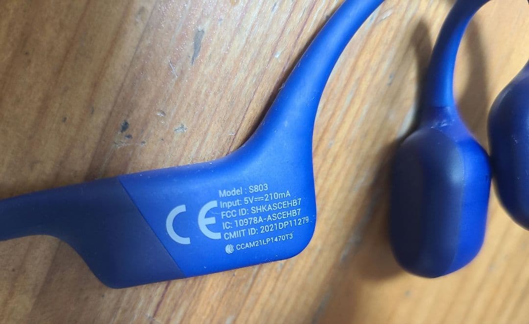 Shokz OpenRun s803 骨伝導イヤホン 充電ケーブル付き